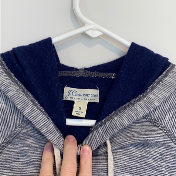 J. Crew gray striped hoodie - Picture 2 of 3